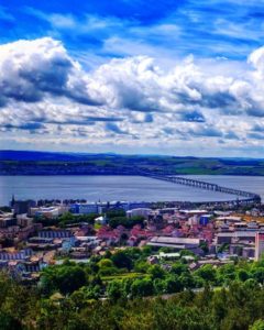 Dundee city and tay bridge